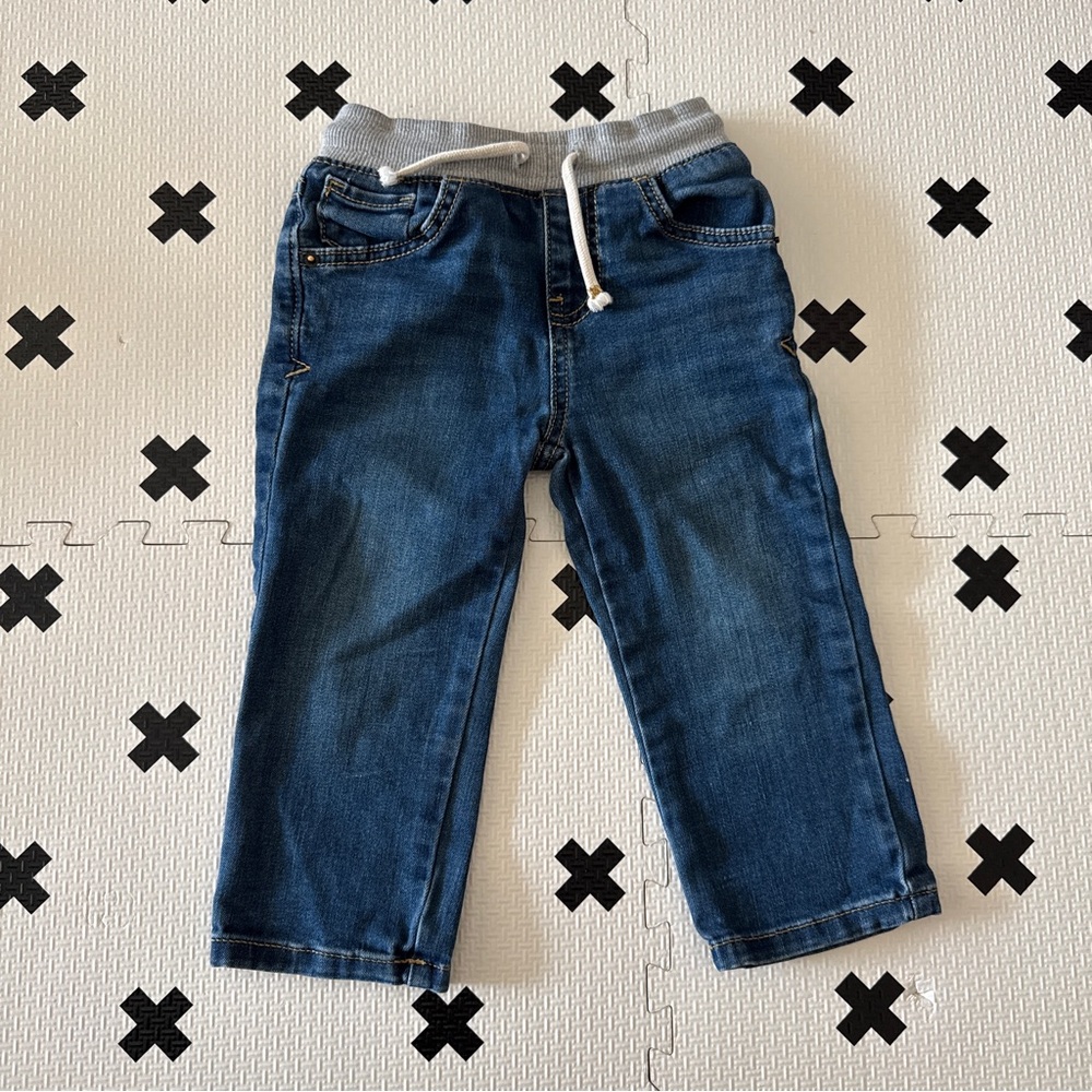 Cat & Jack dark wash Straight Pull-On Jeans size 2T